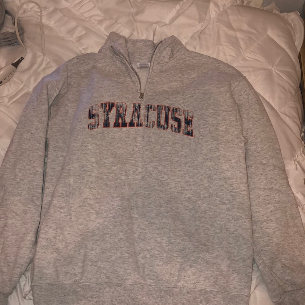 Syracuse Grey Quarter-Zip Sweatshirt